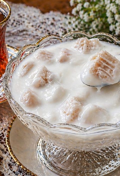 Kafelerde cayın Yanında Verilen Dad Plombir Murebbesi