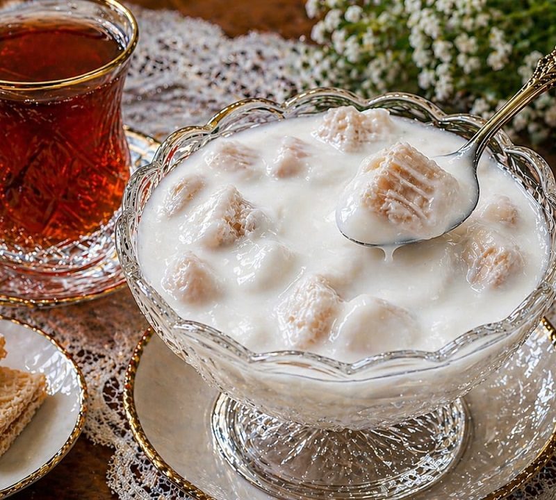 Kafelerde cayın Yanında Verilen Dad Plombir Murebbesi
