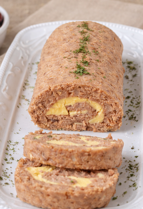 faydalı ve lezzetli qırmızı lobyalı pastet rulet