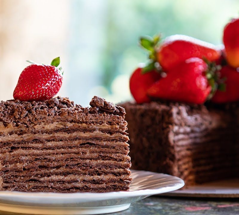 zengin sokolad dadı ile sokoladlı napoleon tortu